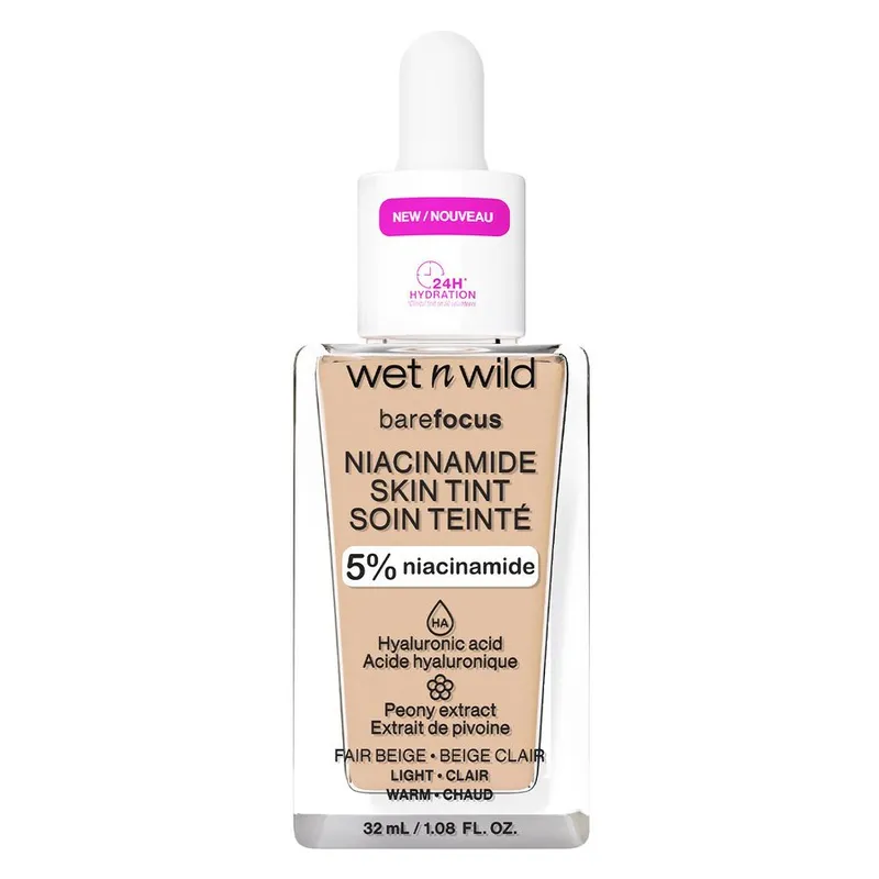 Bild 1 för Wet n Wild Bare Focus Niacinamide Skin Tint Fair Beige 32 ml