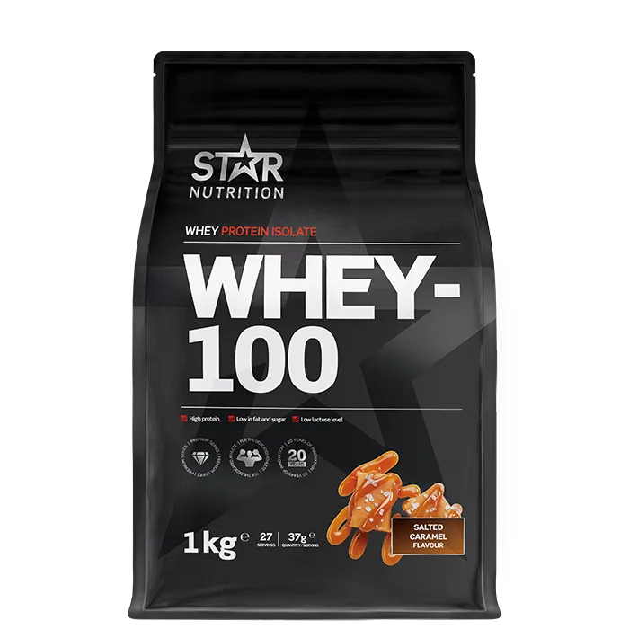 Alternativ bild 0 för Whey-100, 1 kg, Salted Caramel