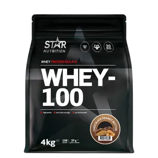 Produktfoto för Whey-100 Vassleprotein 4 kg - Chocolate Peanut butter