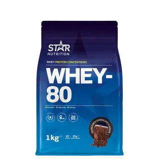 Produktfoto för Whey-80, 1 kg, Double Rich Chocolate