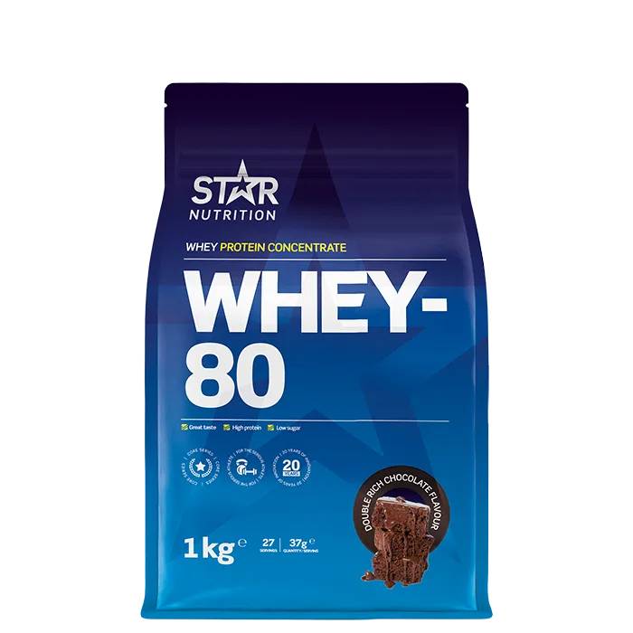 Alternativ bild 0 för Whey-80, 1 kg, Double Rich Chocolate