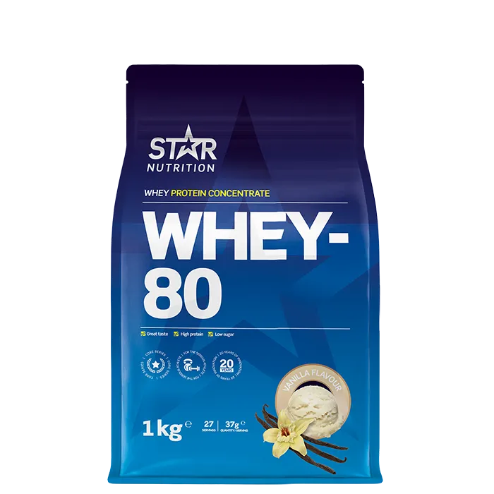 Alternativ bild 0 för Whey-80, 1 kg, Vanilla