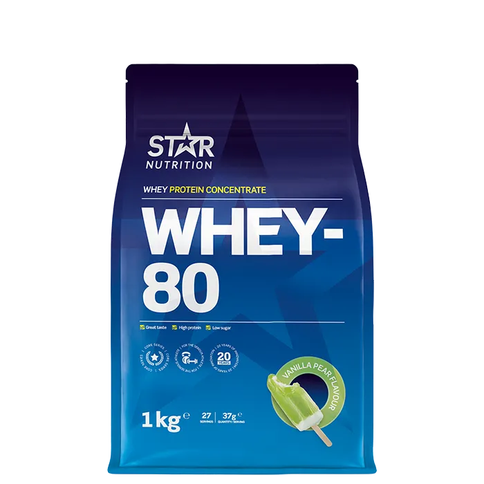 Alternativ bild 0 för Whey-80, 1 kg, Vanilla/Pear