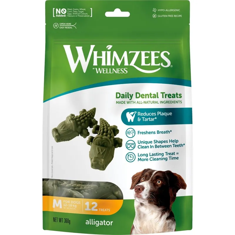 Bild 1 för Whimzees Krokodil Medium 12-pack