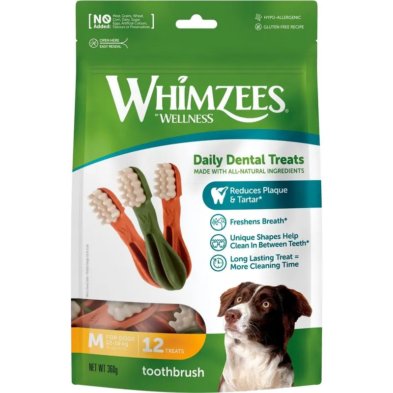 Bild 1 för Whimzees Tandborste Medium 12-pack