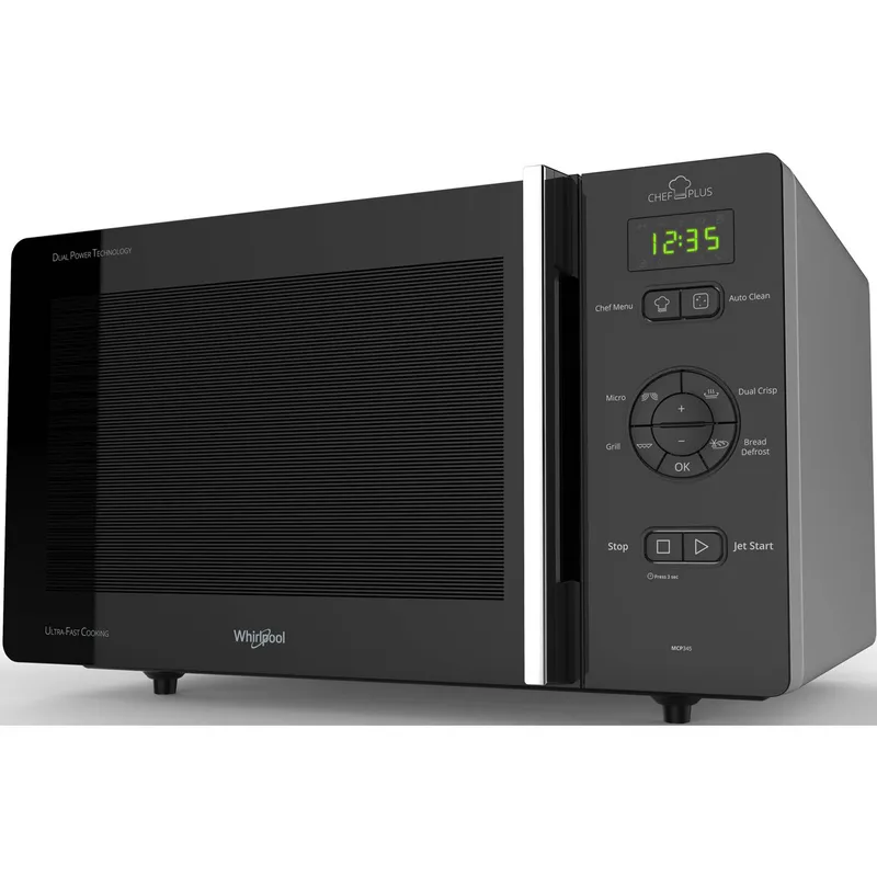 Bild 2 för Whirlpool Chef Plus MCP 345 BL, Grillmikrovågsugn, 25 l, 800 W, Inbyggd display, Knappar