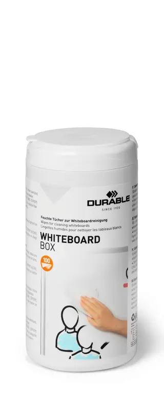 Produktfoto för Whiteboard Rengøringsklude Durable med 100 stk. i boks