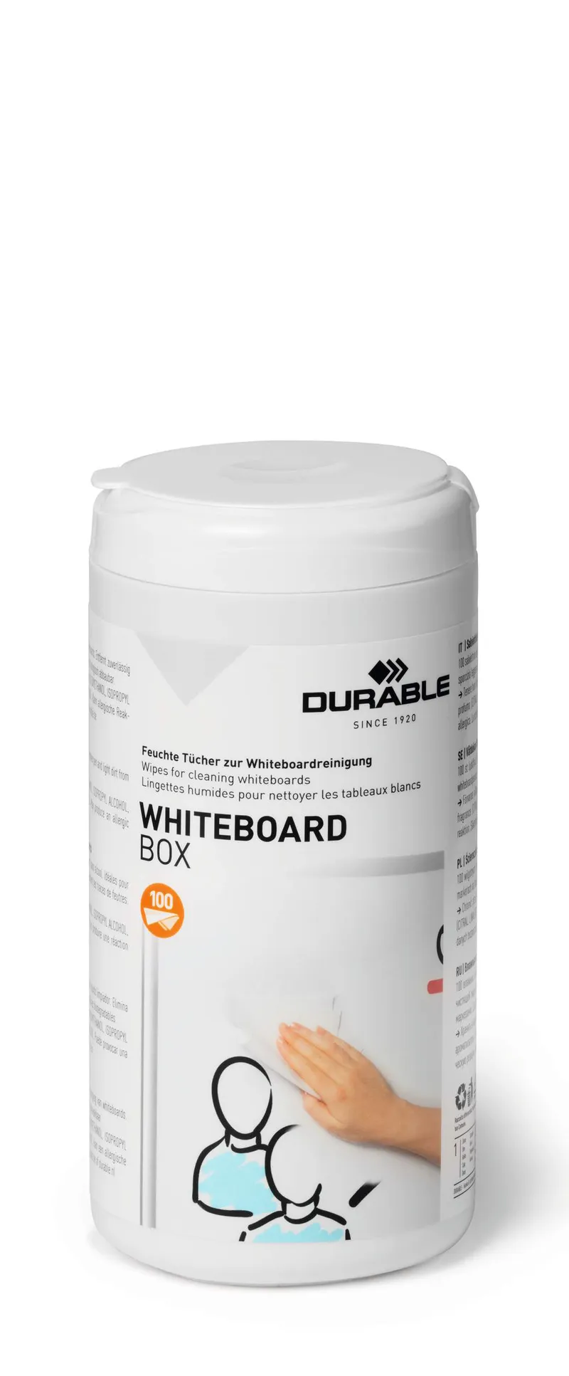 Alternativ bild 0 för Whiteboard Rengøringsklude Durable med 100 stk. i boks