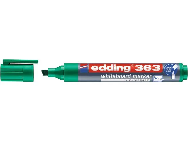 Alternativ bild 0 för Whiteboardmarkör edding 363, sned, grön