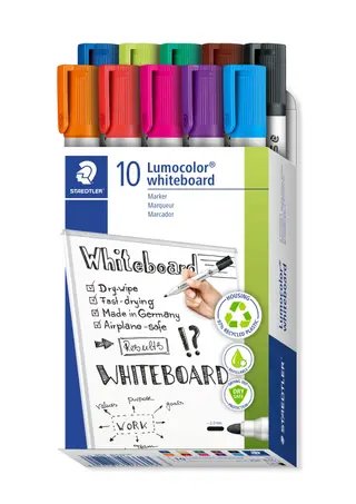 Produktfoto för Whiteboardmarkør Staedtler Lumocolor 351-2, assorterede farver