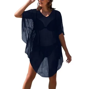 Alternativ bild 0 för Wiki Rhodos Beach Poncho Mörkblå nylon S/M Dam