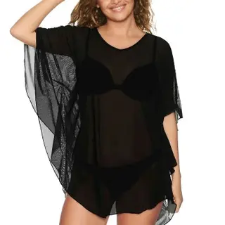 Produktfoto för Wiki Rhodos Beach Poncho Svart nylon L/XL Dam