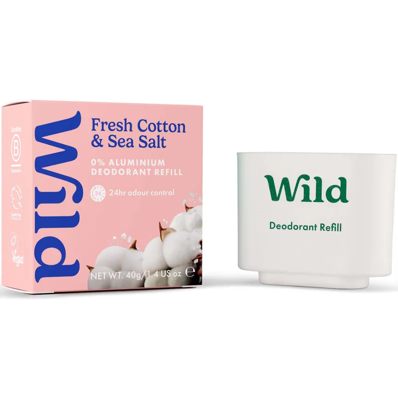 Bild 1 för Wild Fresh Cotton & Sea Salt Deo Refill