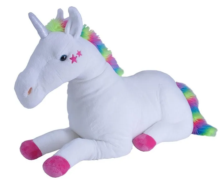 Alternativ bild 0 för Wild Republic Cuddlekins Jumbo Enhörning Vita Stjärnor 76 cm