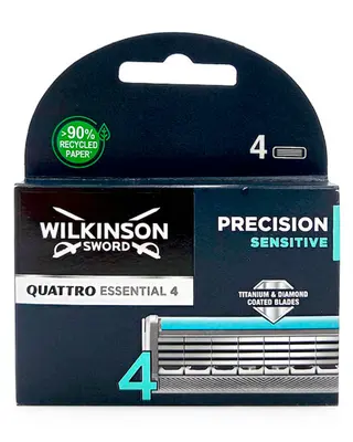 Produktfoto för Wilkinson Sword - Quattro Titanium Sensitive 4pak