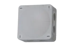 Produktfoto för Wiskas prefabricerad burk grå metrisk - Combi 308, 85x85x50mm, f/8st M20-fästen, IP66/IP67