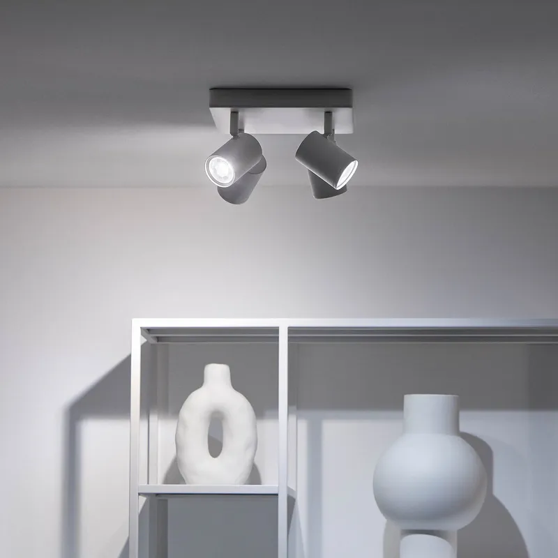 Bild 3 för WiZ - Imageo WiZ 4 Plafond Square RGB White WiZ