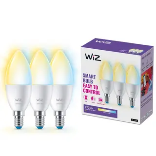 Produktfoto för WiZ Kronjus 4,9W E14, Tunable White, Wi-Fi, 3-pack