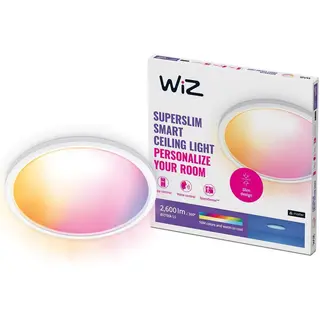 Produktfoto för WiZ Superslim Ceiling 22 W, Smart takbelysning, Vit, LED, Plast, Glödlampan/-lamporna kan inte bytas ut, 2200 K