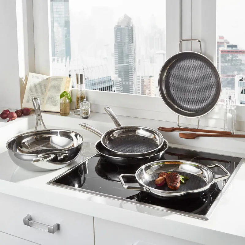 Bild 2 för WMF Profi Resist 17.5628.6411, Rund, Allmän matlagning, Svart, Rostfritt stål, Rostfritt stål, 260 ° C, Gjuten aluminium, Rostfritt stål