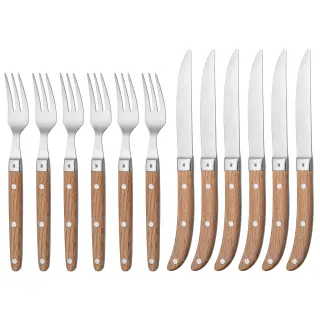 Produktfoto för WMF Ranch - Steak knife/fork set - 12 st. - 24 cm - rostfritt stål