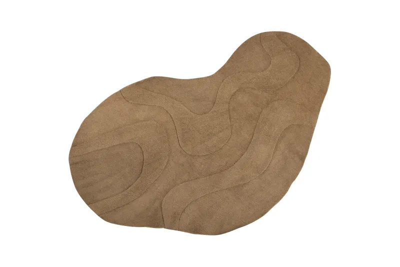 Bild 1 för WOOOD Alya matta, ekologisk - ljusbrun polyester (170x240)