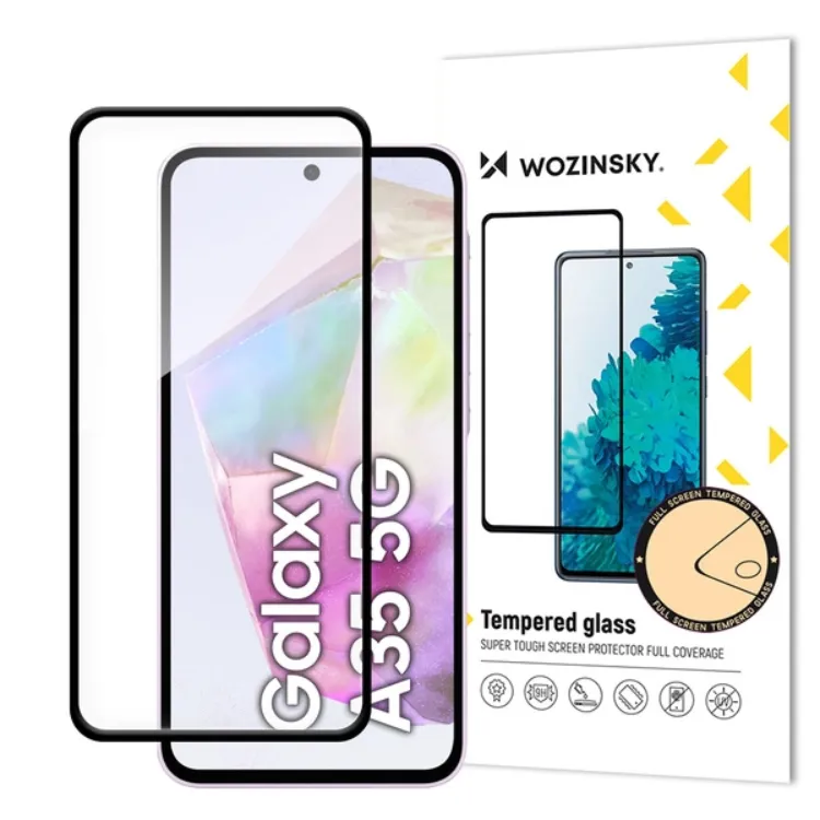 Alternativ bild 0 för Wozinsky Galaxy A35 5G Härdat glas Skärmskydd Full Glue