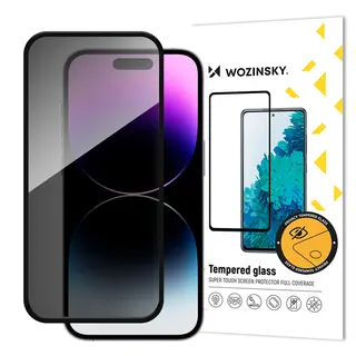 Produktfoto för Wozinsky Galaxy S25 Plus Härdat glas Skärmskydd Privacy  - Svart