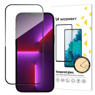 Produktfoto för Wozinsky iPhone 15 Härdat Glas Skärmskydd Full Glue - Svart