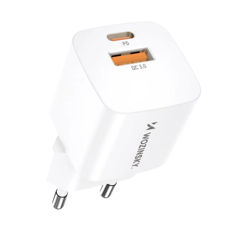 Alternativ bild 0 för Wozinsky Väggladdare USB-A / USB-C 20W - Vit