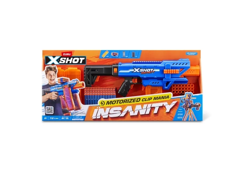 Alternativ bild 0 för X-Shot Insanity Motorized Clip Mania Blaster