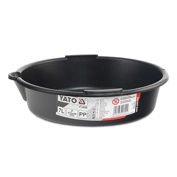 Alternativ bild 0 för Yato YT-0699, Rund, Sort, Polypropylen (PP), 7 L, 90 mm, 37 cm