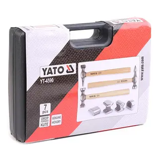 Produktfoto för Yato YT-4590, Kolstål, Trä, Krom, Trä, 4,9 kg, 7 styck