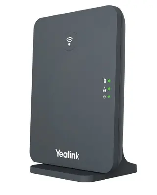 Produktfoto för Yealink W70B - Sladdlös telefonbasstation/VoIP-telefonbasstation med nummerpresentation - IP-DECT - 3-riktad samtalsförmåg - SIP, SIP v2, SRTP, RTCP-XR, VQ-RTCPXR - klassiskt grå