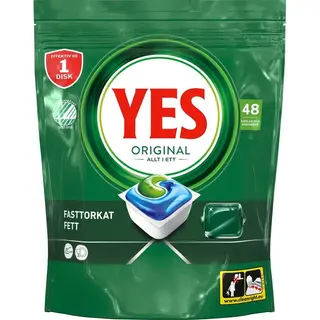 Produktfoto för YES All in One Original Maskindisktabletter 48 st