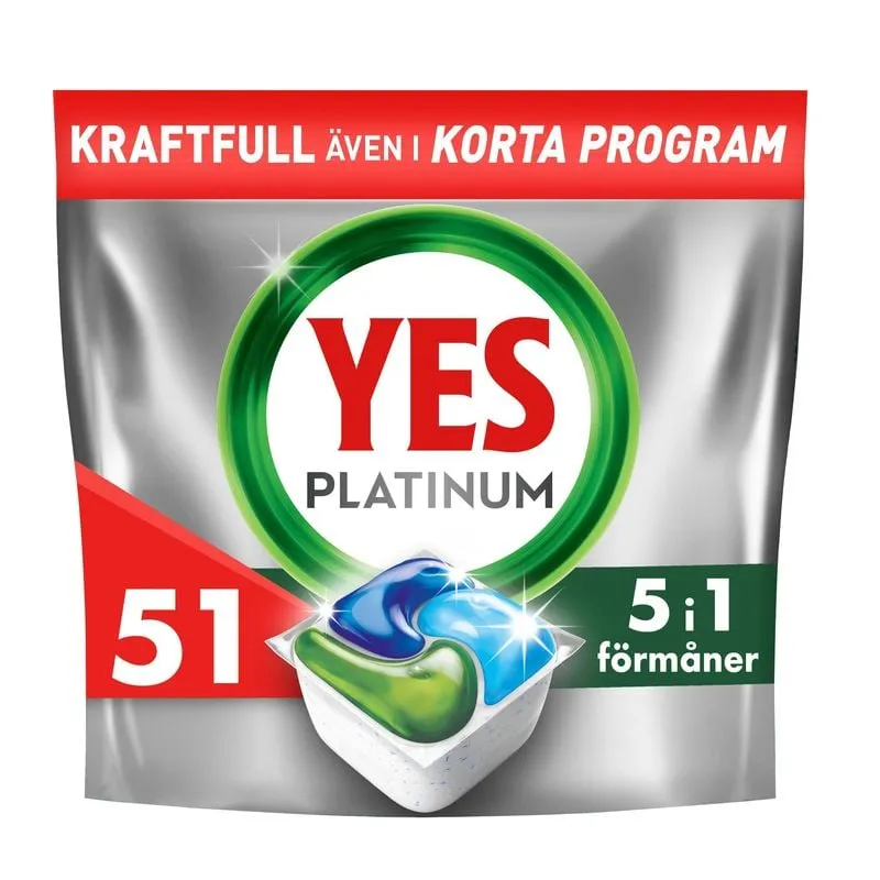 Bild 1 för Yes Platinum All in One Maskindisktabletter 51 st