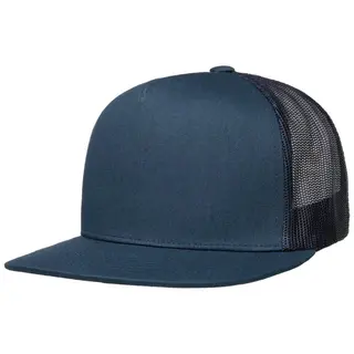 Produktfoto för Yupoong - Blå trucker Keps - Classic Navy A-Frame Trucker Snapback @ Hatstore
