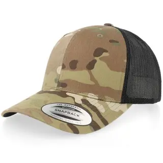 Produktfoto för Yupoong - Camo trucker Keps - Multicam Camo/Black Trucker @ Hatstore