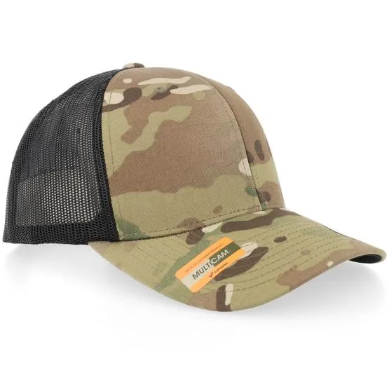Bild 2 för Yupoong - Camo trucker Keps - Multicam Camo/Black Trucker @ Hatstore