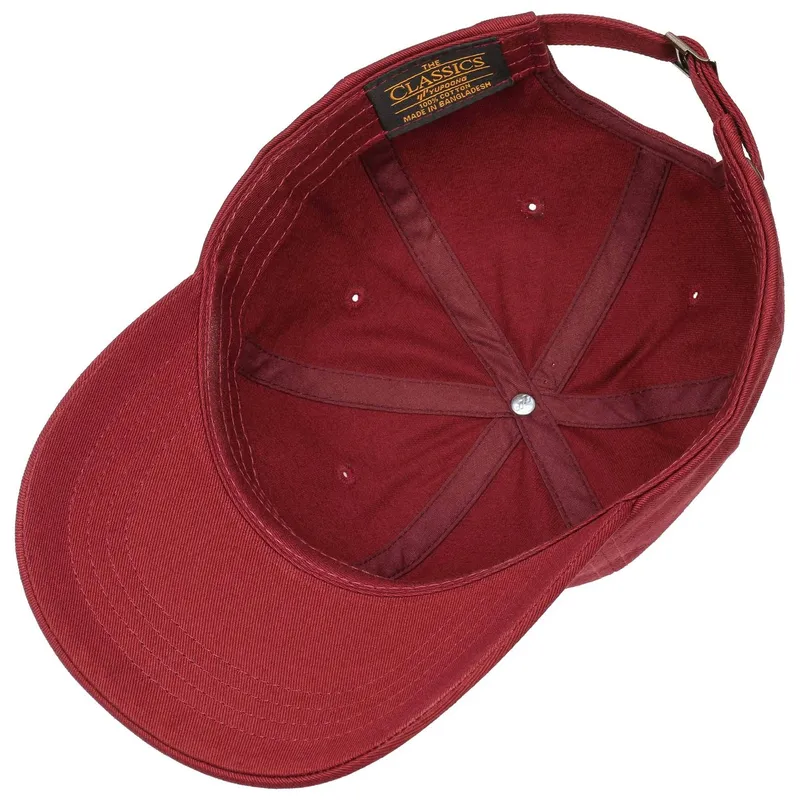 Bild 3 för Yupoong - Röd unconstructed Keps - Maroon Dad Cap @ Hatstore