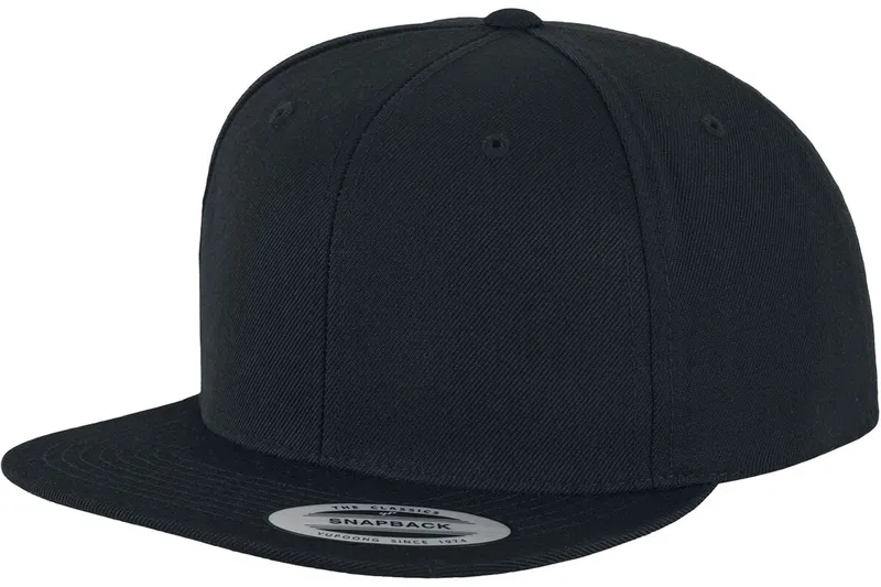 Bild 1 för Yupoong - Svart snapback Keps - Organic Black/Black Snapback @ Hatstore