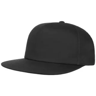Produktfoto för Yupoong - Svart snapback Keps - Unstructured 5-panel Black Snapback @ Hatstore