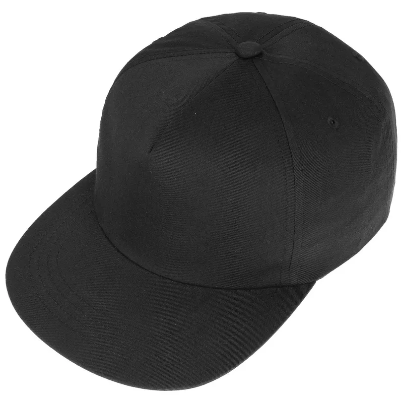 Bild 2 för Yupoong - Svart snapback Keps - Unstructured 5-panel Black Snapback @ Hatstore