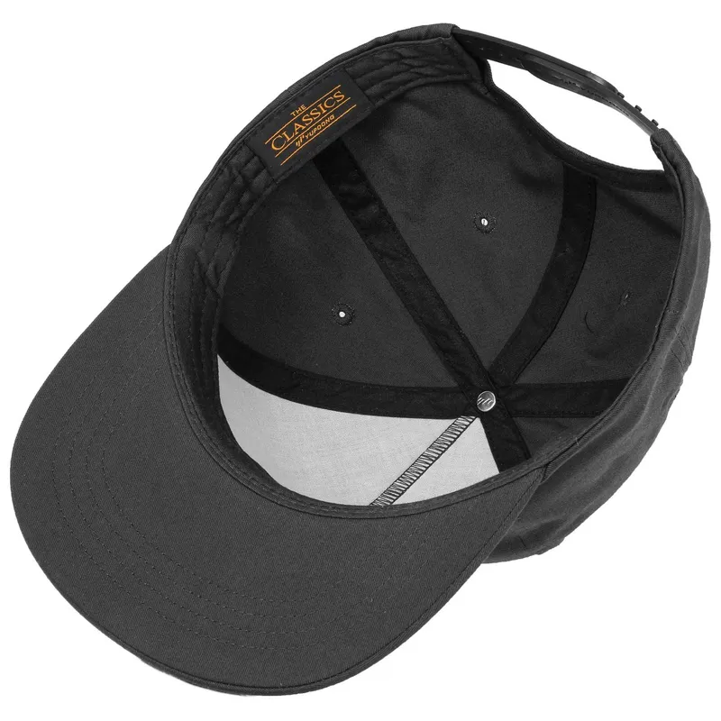 Bild 3 för Yupoong - Svart snapback Keps - Unstructured 5-panel Black Snapback @ Hatstore