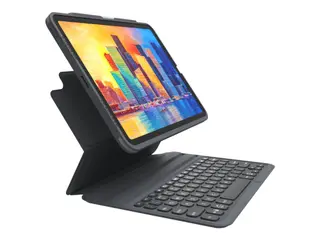 Produktfoto för ZAGG Pro Keys - Tastatur & Folio set - Nordisk - Grå