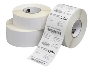 Produktfoto för Zebra Z-Perform 1000D - Väska med 12 etikettrullar med permanent självhäftande etikett - vit glansig - 101,6 x 76,2 mm (930 etiketter per rulle)