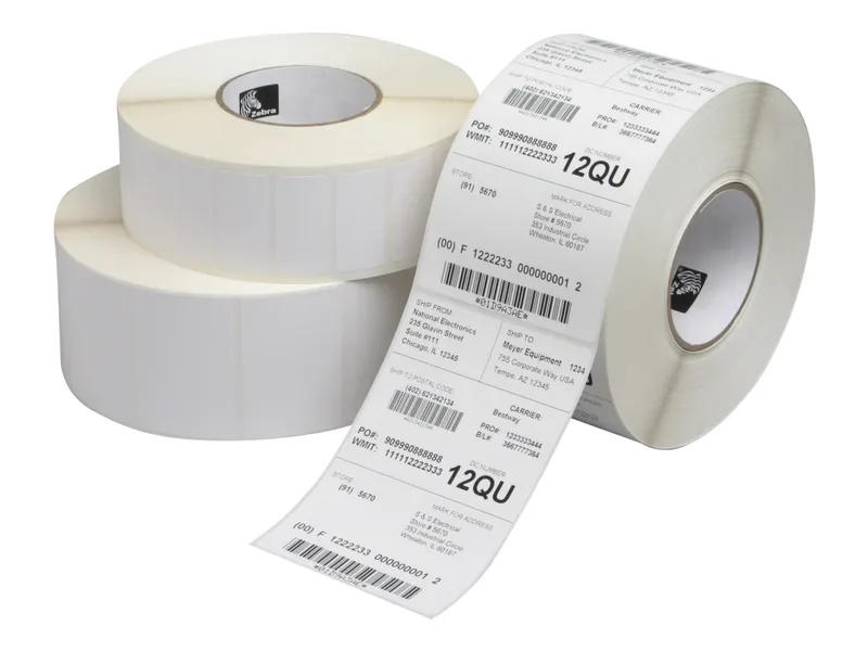 Alternativ bild 0 för Zebra Z-Perform 1000T - Papper - permanent häftning - obestruket - 100 x 100 mm 6680 etikett (er) (4 rulle/rullar x 1670) etiketter - för Zebra 110, 140, 220, Z4Mplus, Z6MPlus, ZM400, ZM600  Xi Series 140, 170  Z Series ZM600
