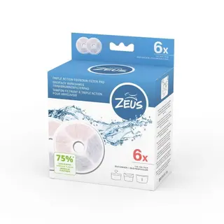 Produktfoto för Zeus Triple Action Filter till Vattenfontän 6-pack