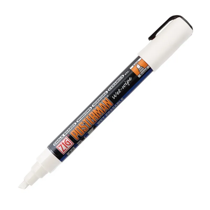 Alternativ bild 0 för ZIG Posterman Wet-Wipe 6mm vit
