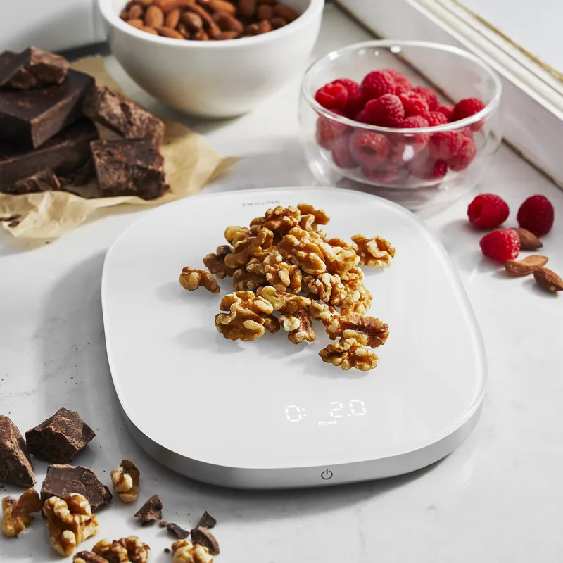 Bild 2 för ZWILLING Enfinigy, Elektronisk køkkenvægt, 10 kg, 1 g, Sølv, Hvid, Plast, Glas